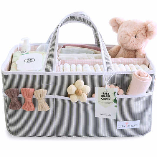 Blush Pink Baby Diaper Caddy