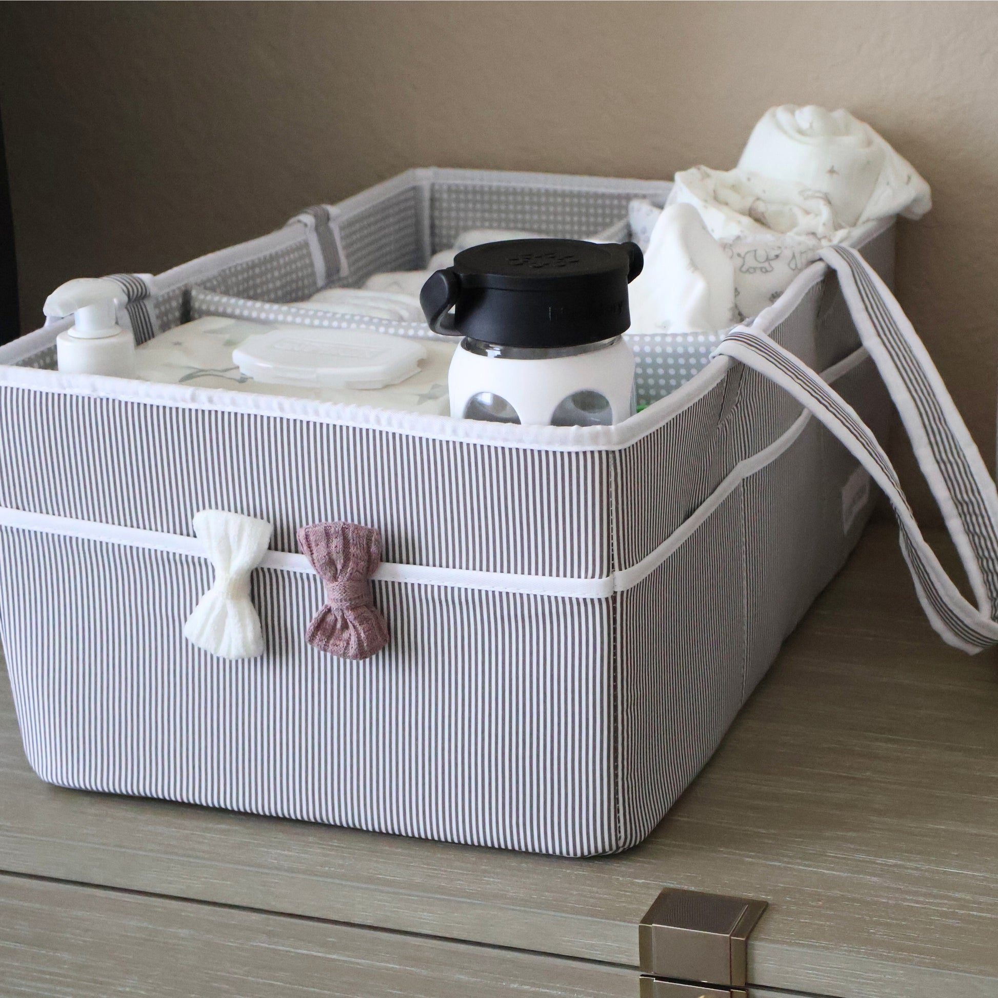 Baby Diaper Caddy Organizer - Gray – Lily Miles Store