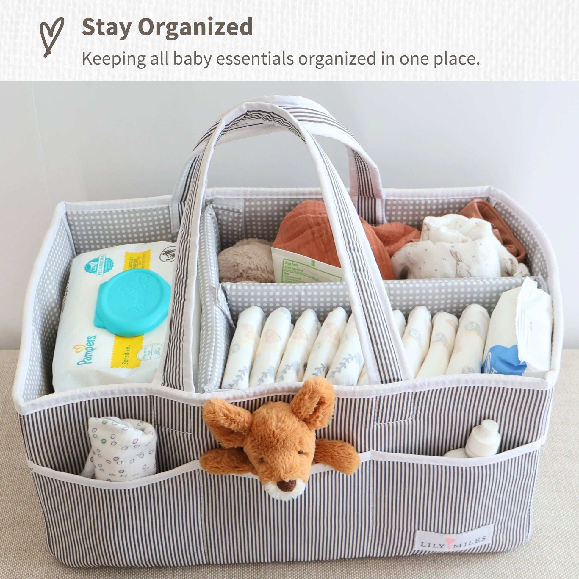 Baby Diaper Caddy Organizer - Large Baby Organizers and Storage